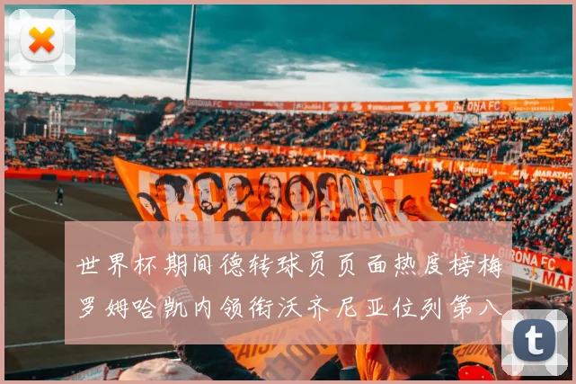 世界杯期间德转球员页面热度榜梅罗姆哈凯内领衔沃齐尼亚位列第八
